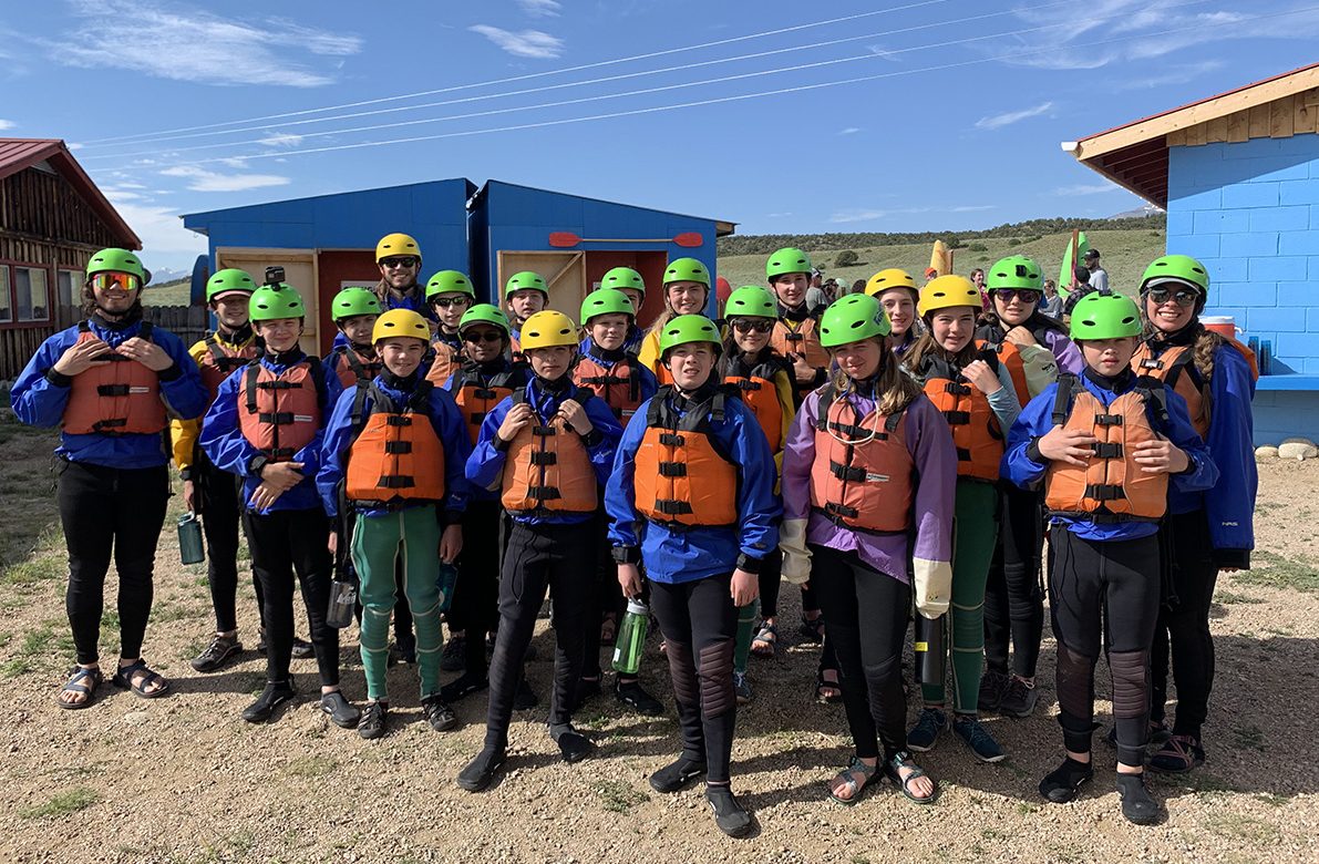 teenagers suited up for whitewater rafting colorado