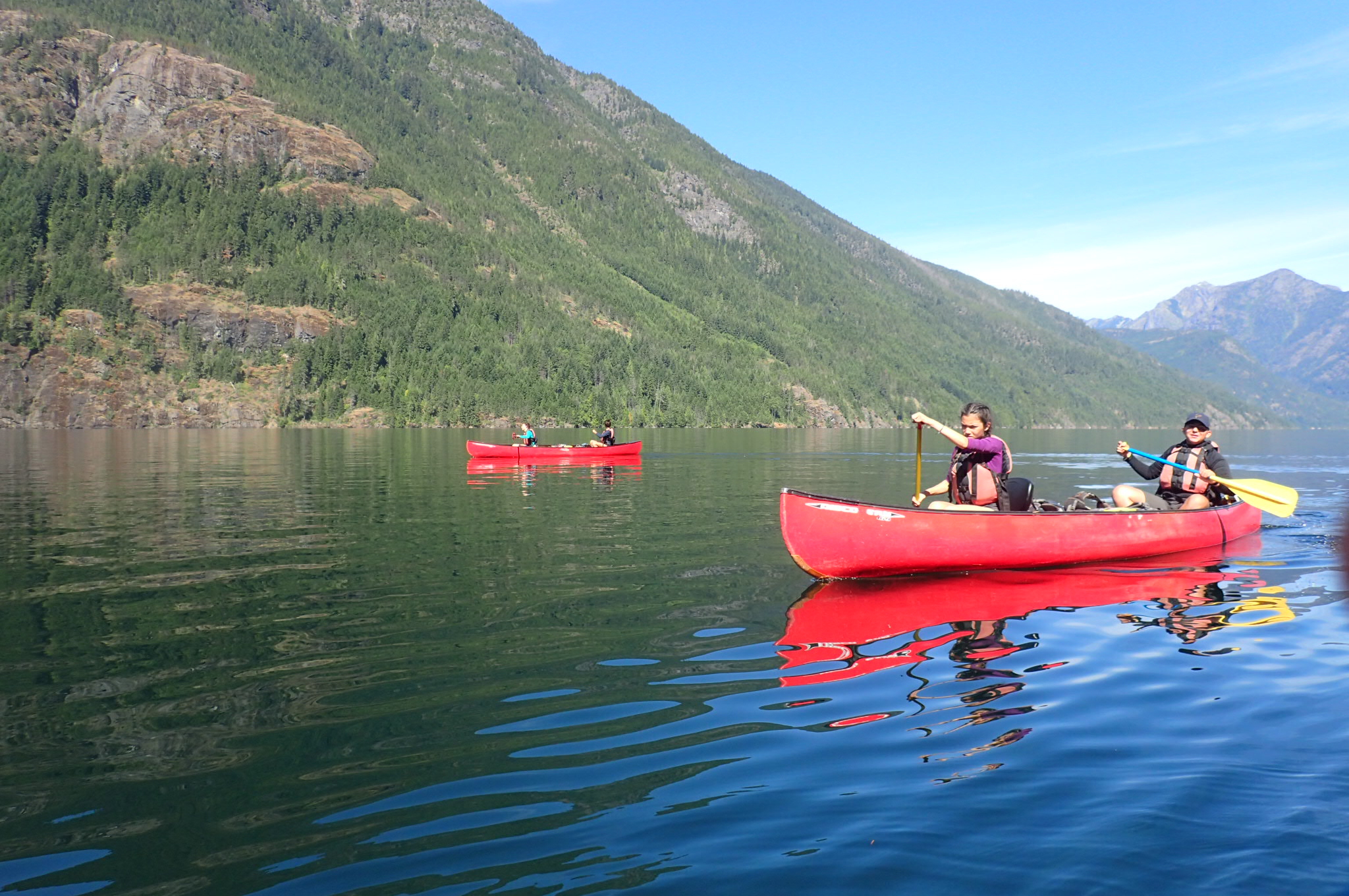 Adventure Treks Pacific Northwest Adventure canoeing Ross Lake summer camp